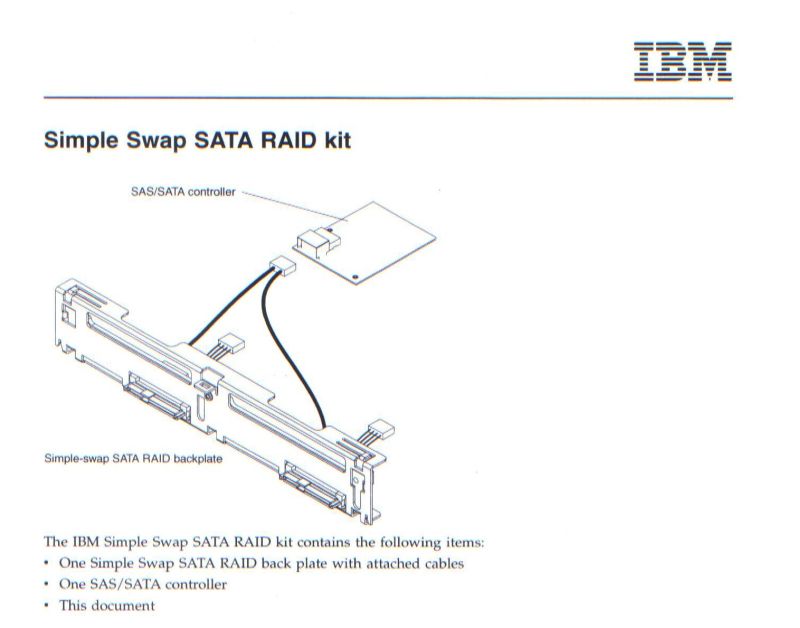 IBM 43W8351 Simple Swap SATA RAID kit X3200, x3250-hez - Kattintson a képre a bezáráshoz