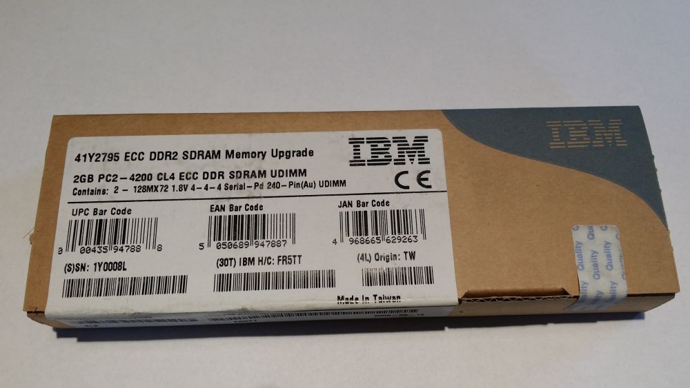 IBM 41Y2795 IBM 2GB (2x1GB) PC2-4200 CL4 ECC DDR2 - Kattintson a képre a bezáráshoz