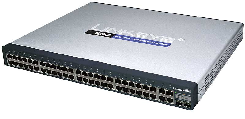 LINKSYS SRW248G4 48-Port 10/100 + 4 port Gigabit Switch - Kattintson a képre a bezáráshoz